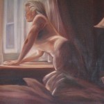 Rear Window 24 x 30 oil on canvas by Patricia Larkin Green
