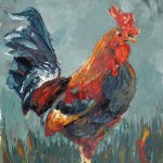 Bantam Rooster 20 x 16 by Patricia Larking Green